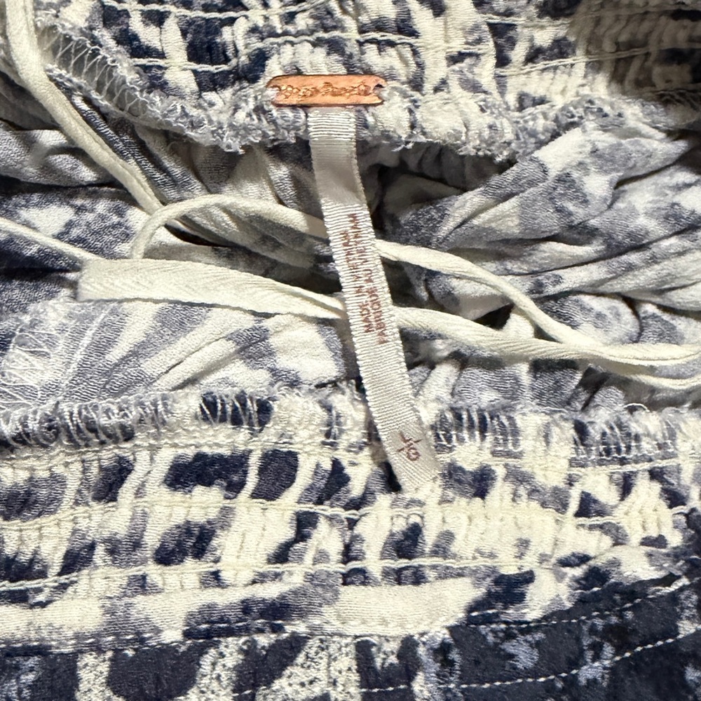 Free People Womens Beach Day Halter Mini Dress Blue Large‎ - Picture 8 of 10